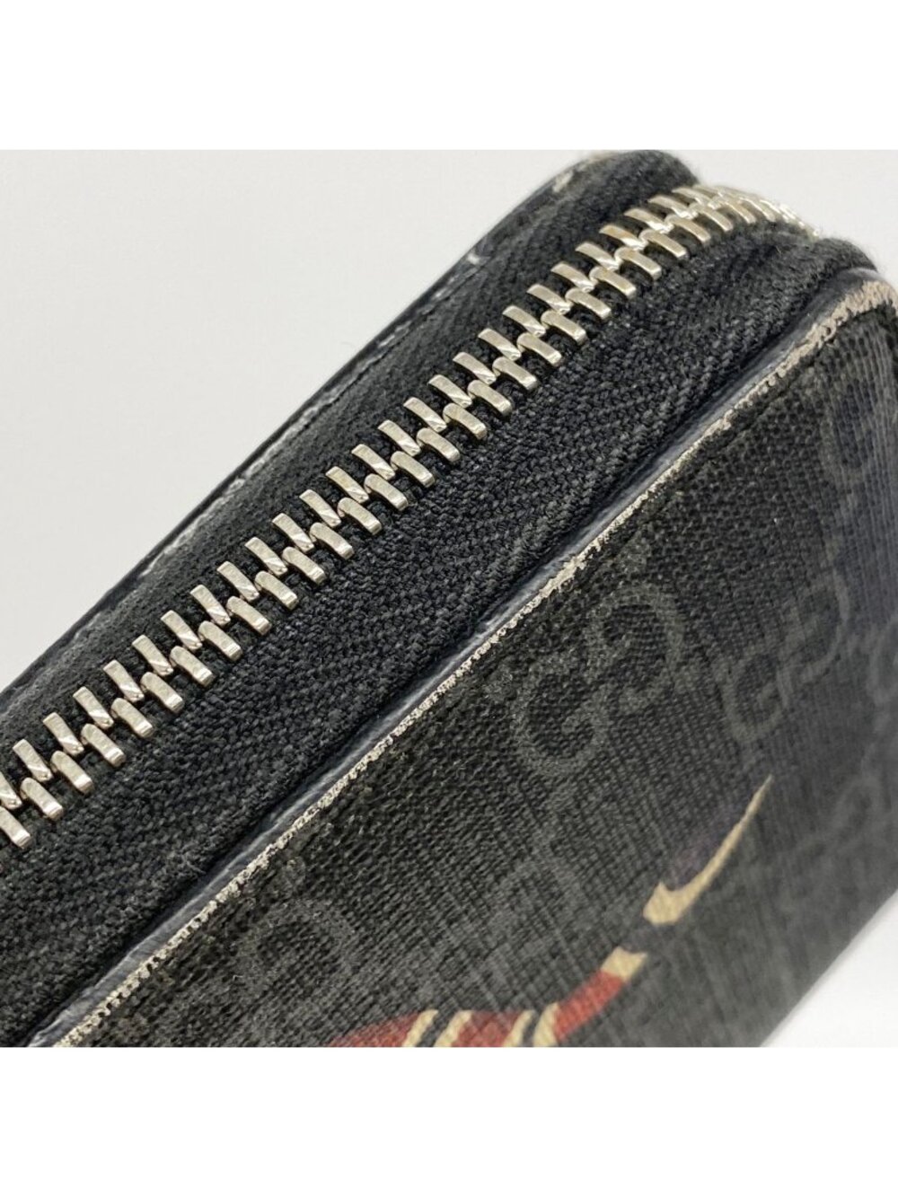 Gucci Wallet GG Supreme Black Silver - Picture 8 of 9